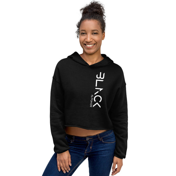 Black Is Power Crop Hoodie